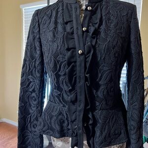 INC International Concepts Black Lace Blazer